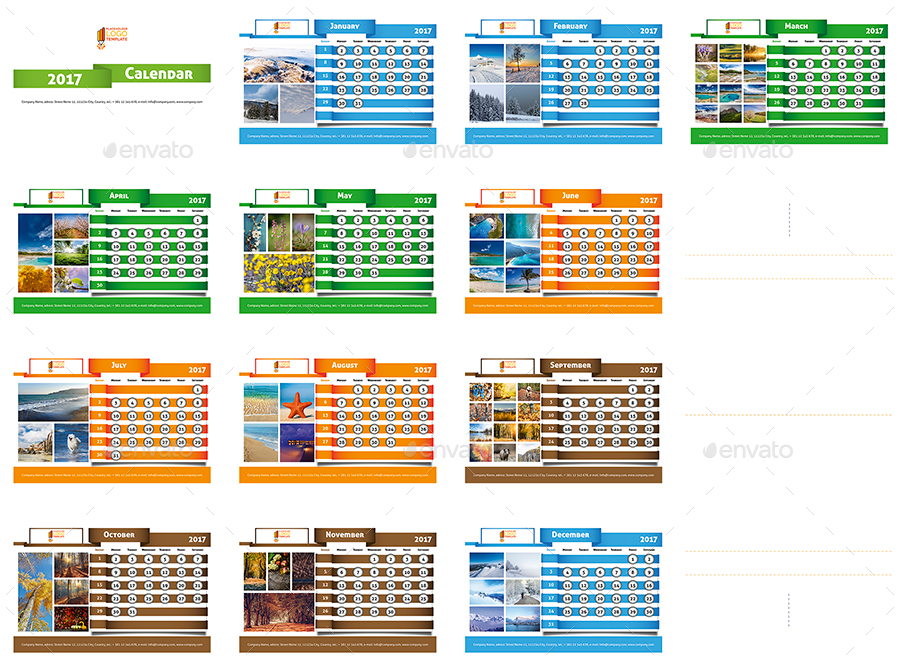 2017 Desktop Calendar Template by shockydesign GraphicRiver